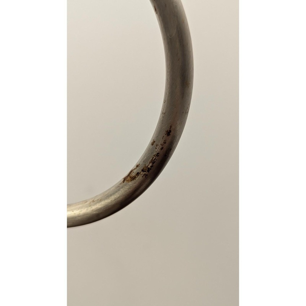 Vintage Coastal Nautical Double Towel Ring Holder Stand Brushed Nickel‎ Seashell - Picture 7 of 8